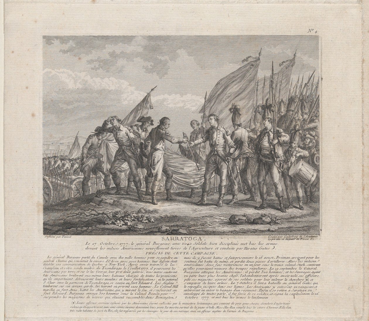 Saratoga [sic] 17 Ekim 1777, yaklaşık. 1777. by Godefroy
