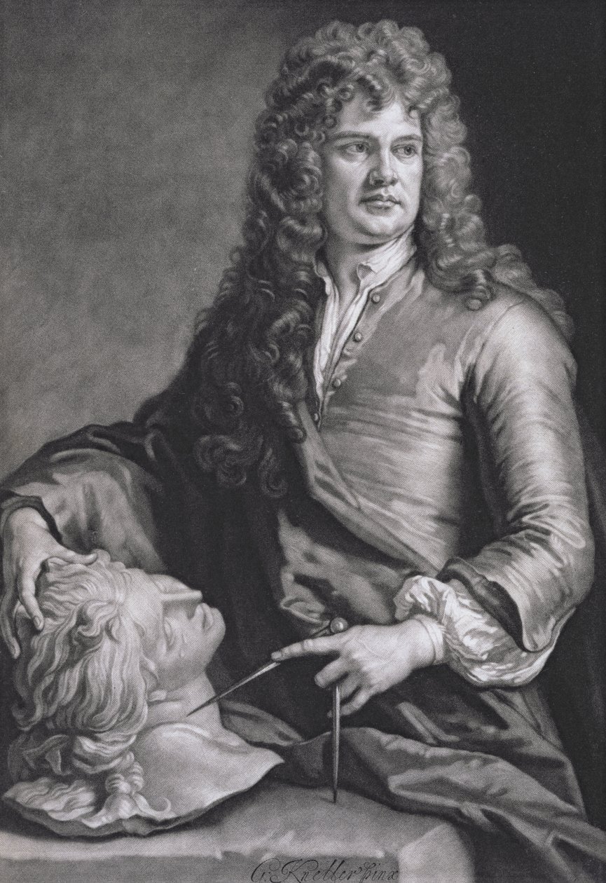 Sırıtan Gibbons (1648-1721) by Godfrey Kneller