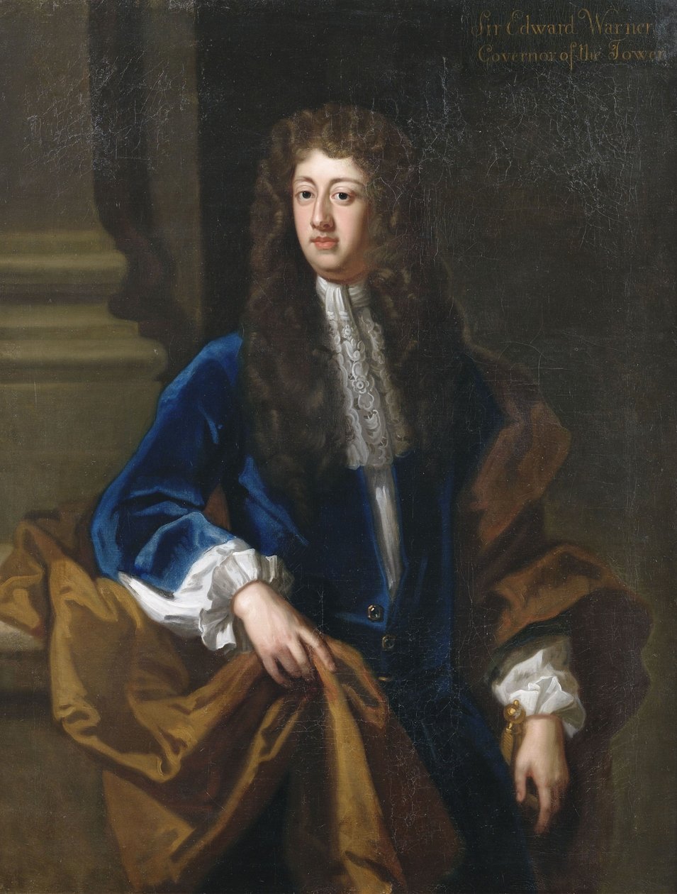 Portre des Sir Edward Warner, Kule Valisi, als Kniestück by Godfrey Kneller