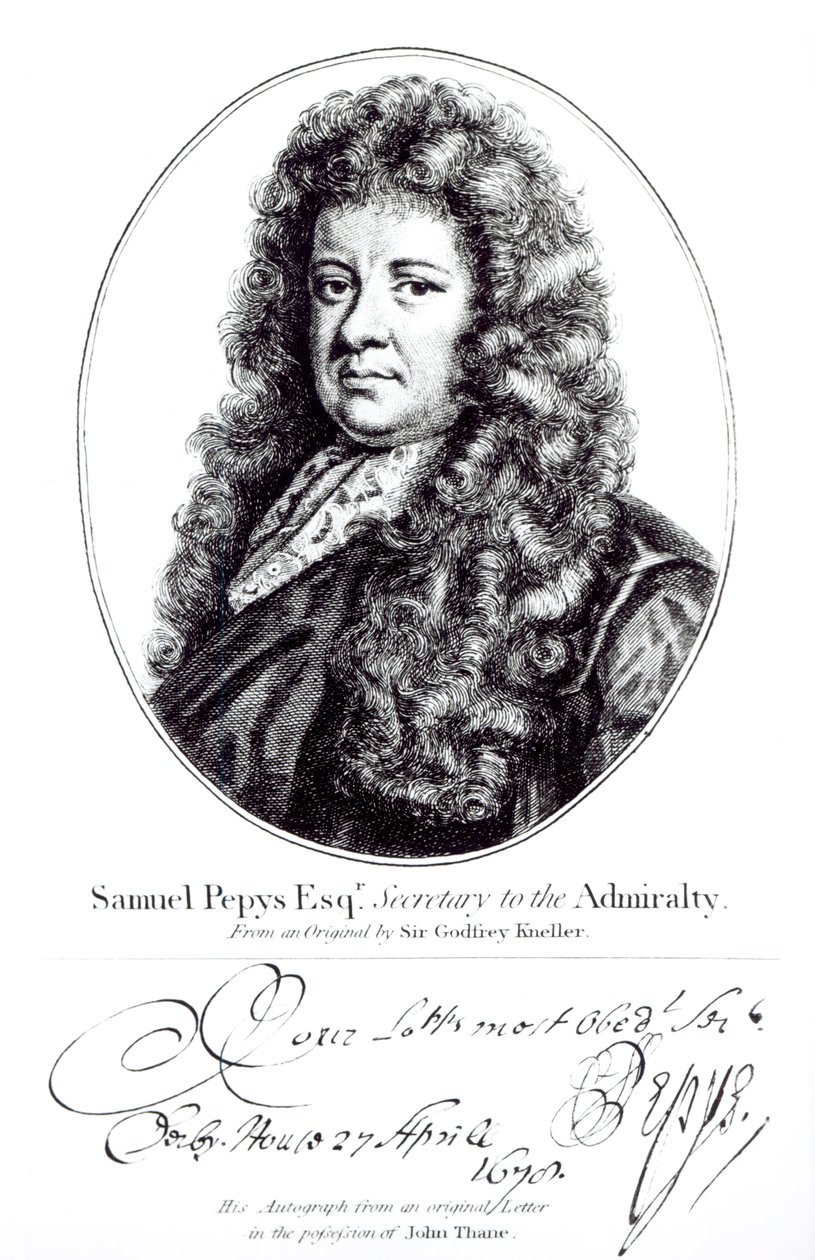 Samuel Pepys (1633-1703) by Godfrey Kneller