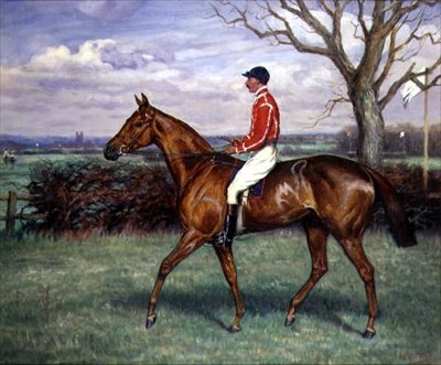 Jokey Up ile Bir Çan Kulesi Chaser by Godfrey Douglas Giles