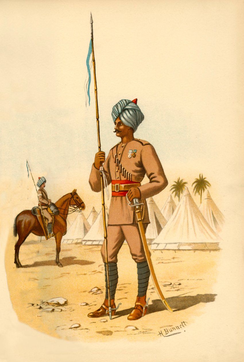 13. Bengal Mızraklıları, 1890. by Godfrey Douglas Giles