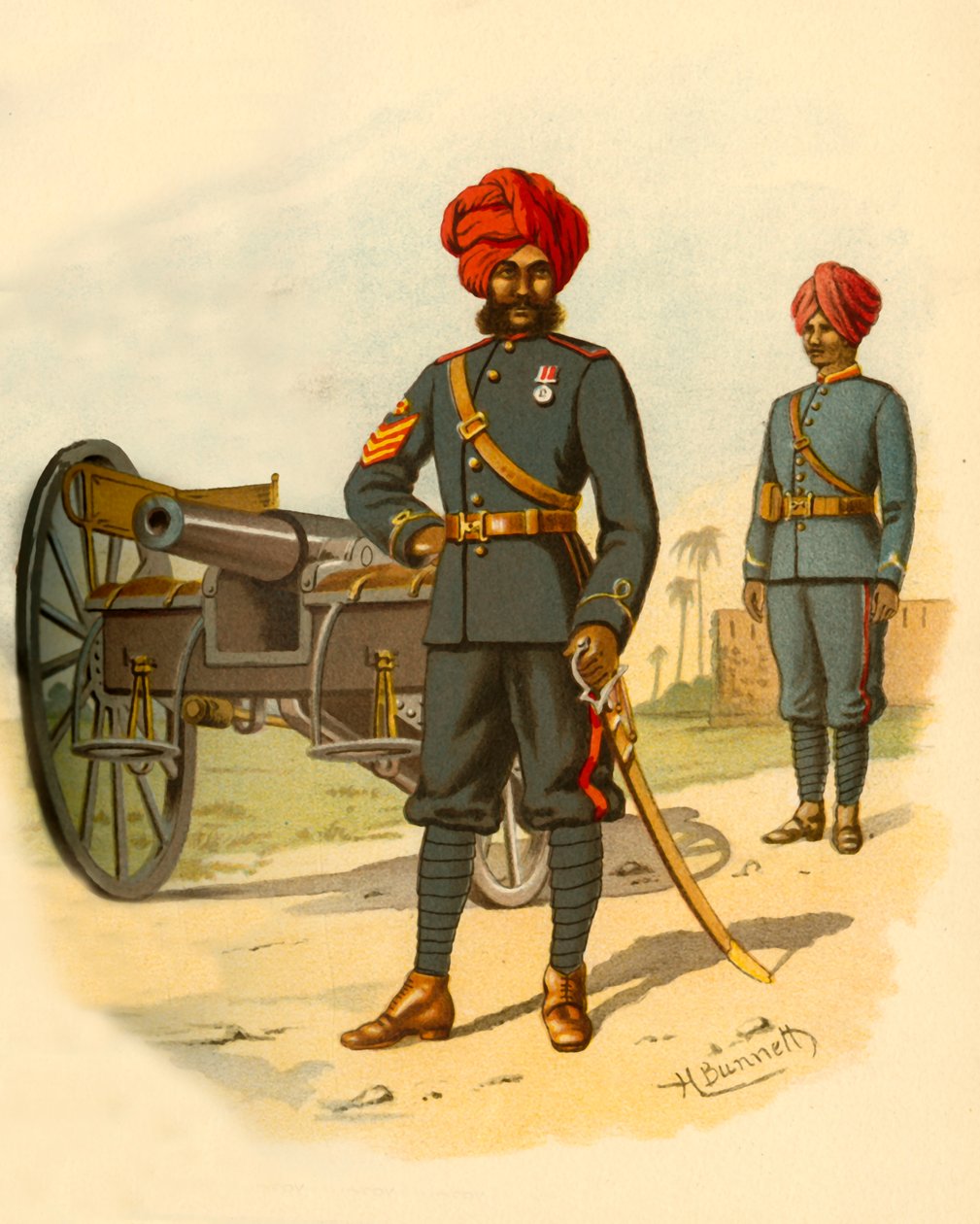 Bombay Topçu, 1890. by Godfrey Douglas Giles