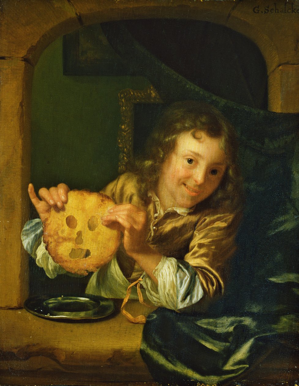 Krepli çocuk by Godfried Schalcken