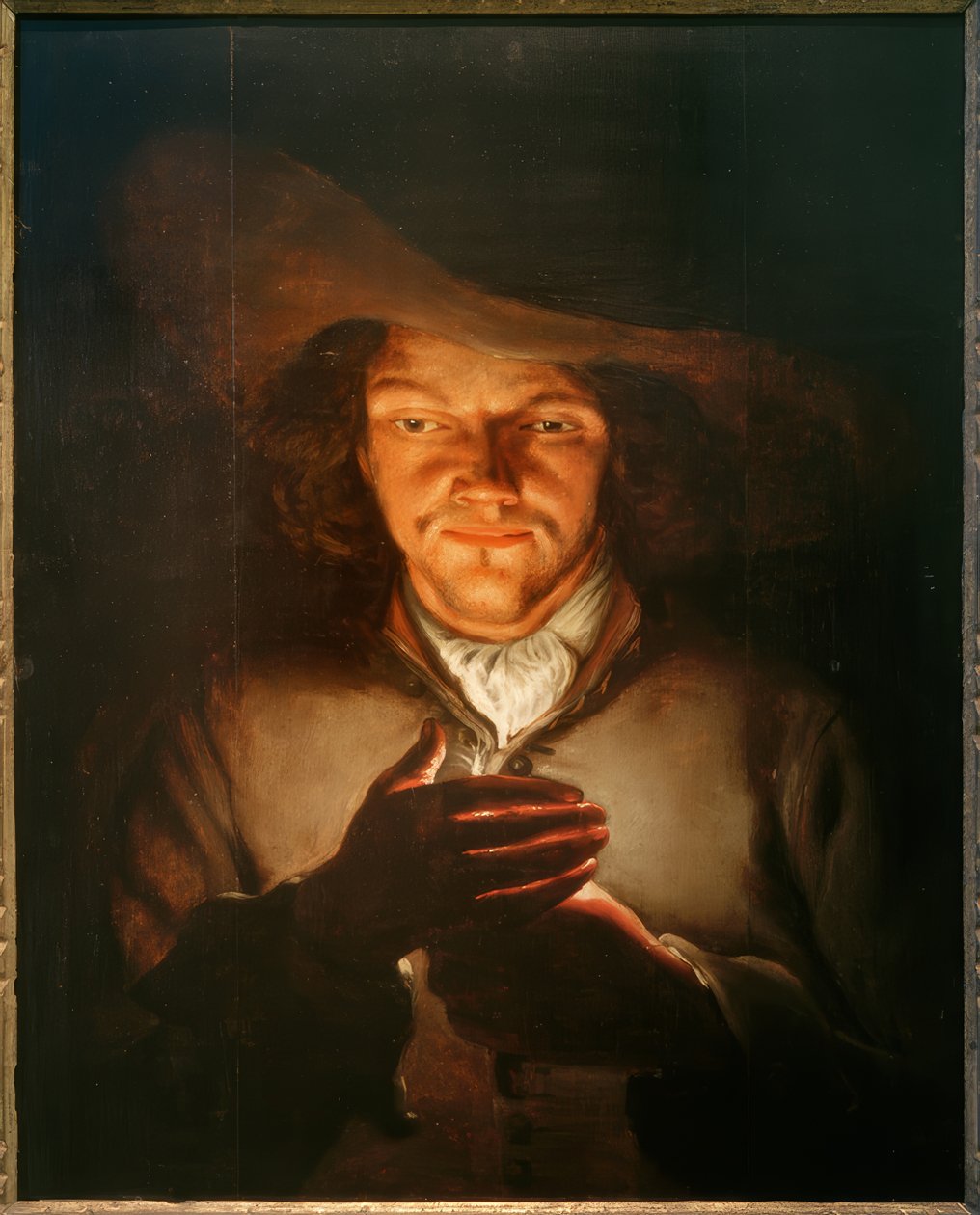 Bir mum olan bir adam by Godfried Schalcken