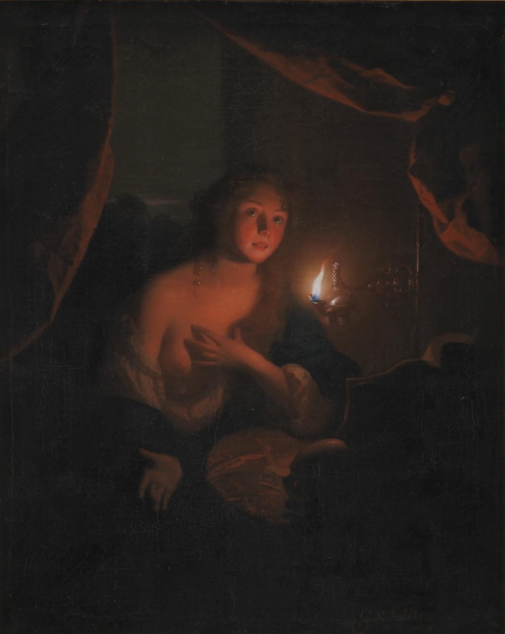 Tövbekar Saint Mary Magdalene by Godfried Schalcken