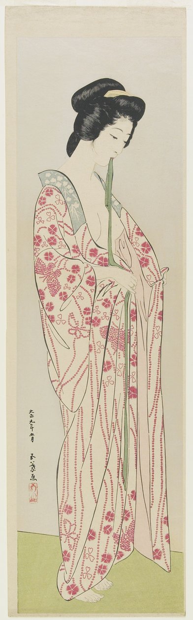 Kimono İç Çamaşırlı Kadın, Mayıs 1920 by Goyo Hashiguchi