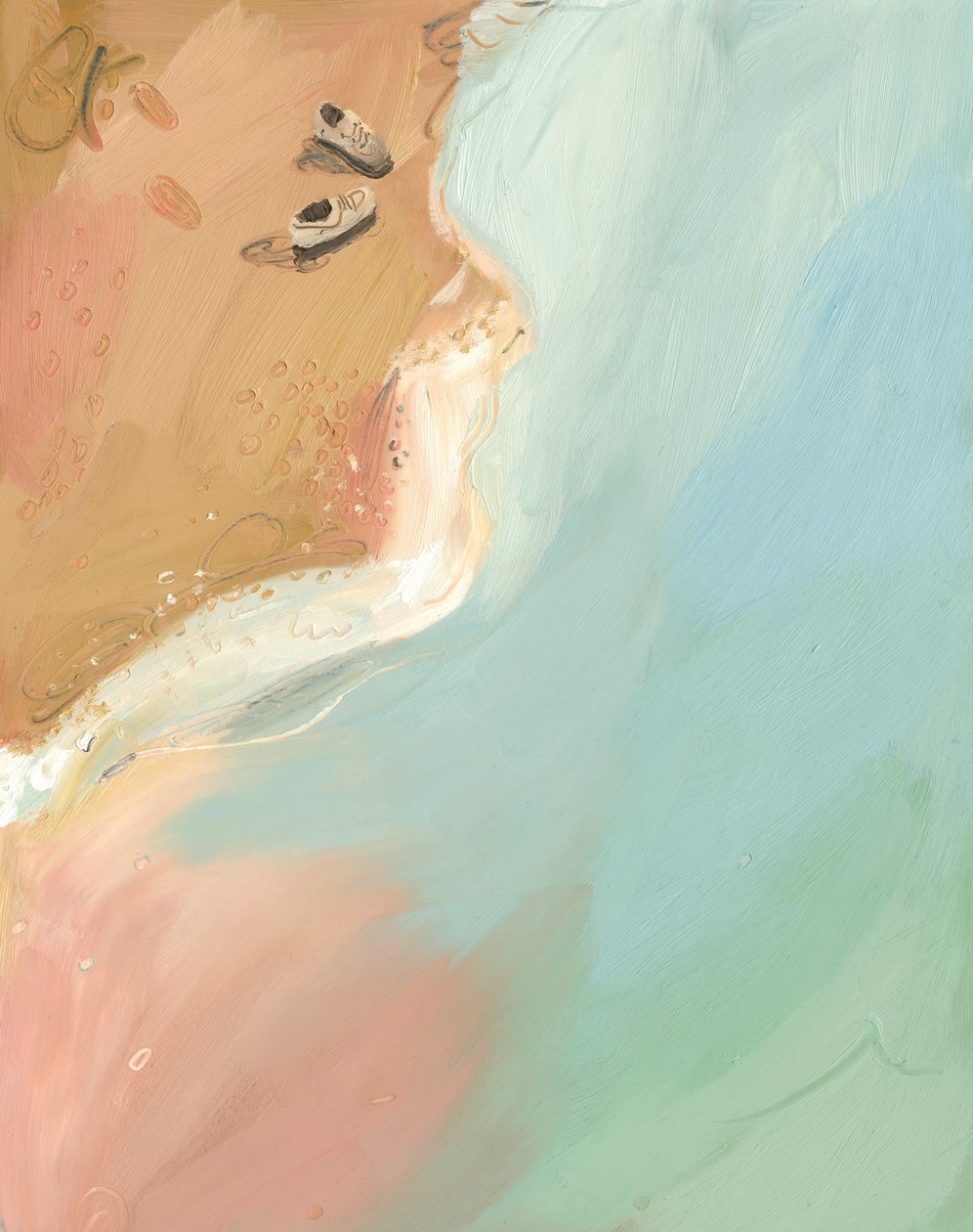 Sahil, 2013 (kağıt üzerine yağlı boya) by Grace Helmer