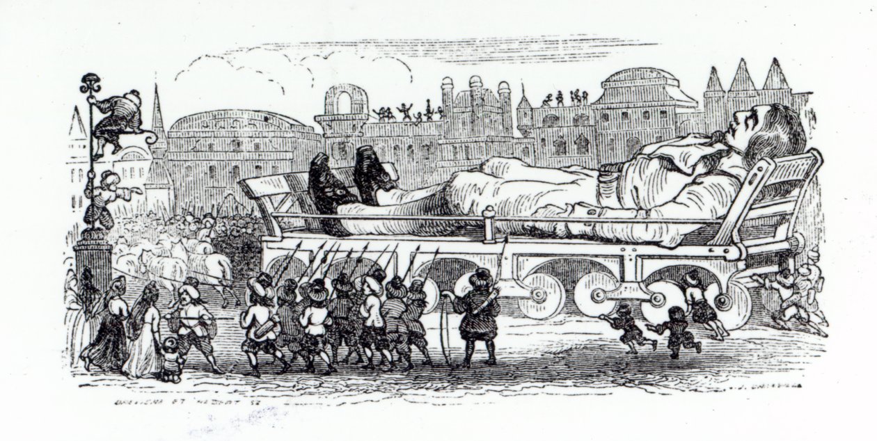 Gulliver Lilliput başkentine taşınırken, Jonathan Swift