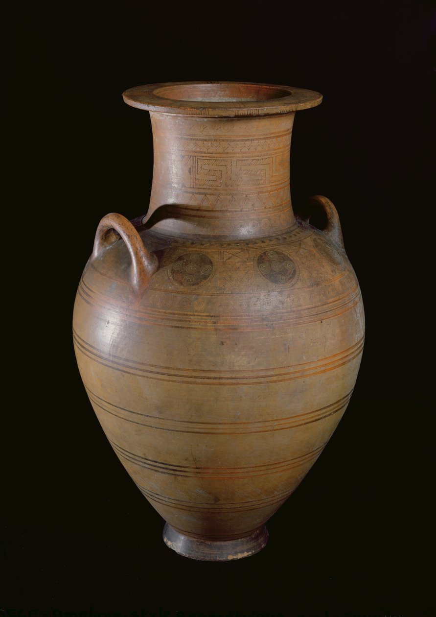 Amfora, MÖ 750-700 dolayları (pişmiş toprak) by Greco Roman