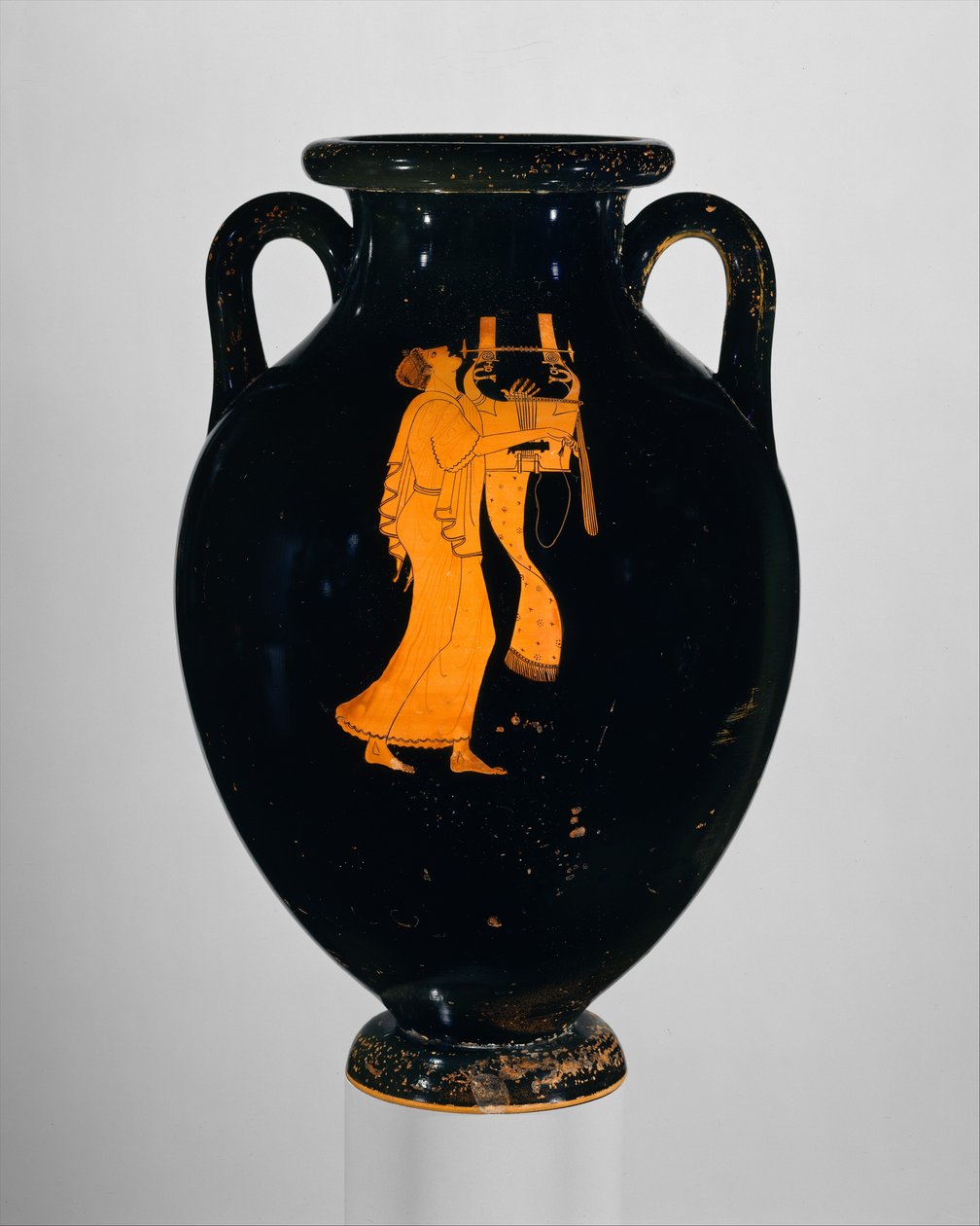 Amfora, Geç Arkaik, MÖ 490 civarı. (pişmiş toprak) by Greek