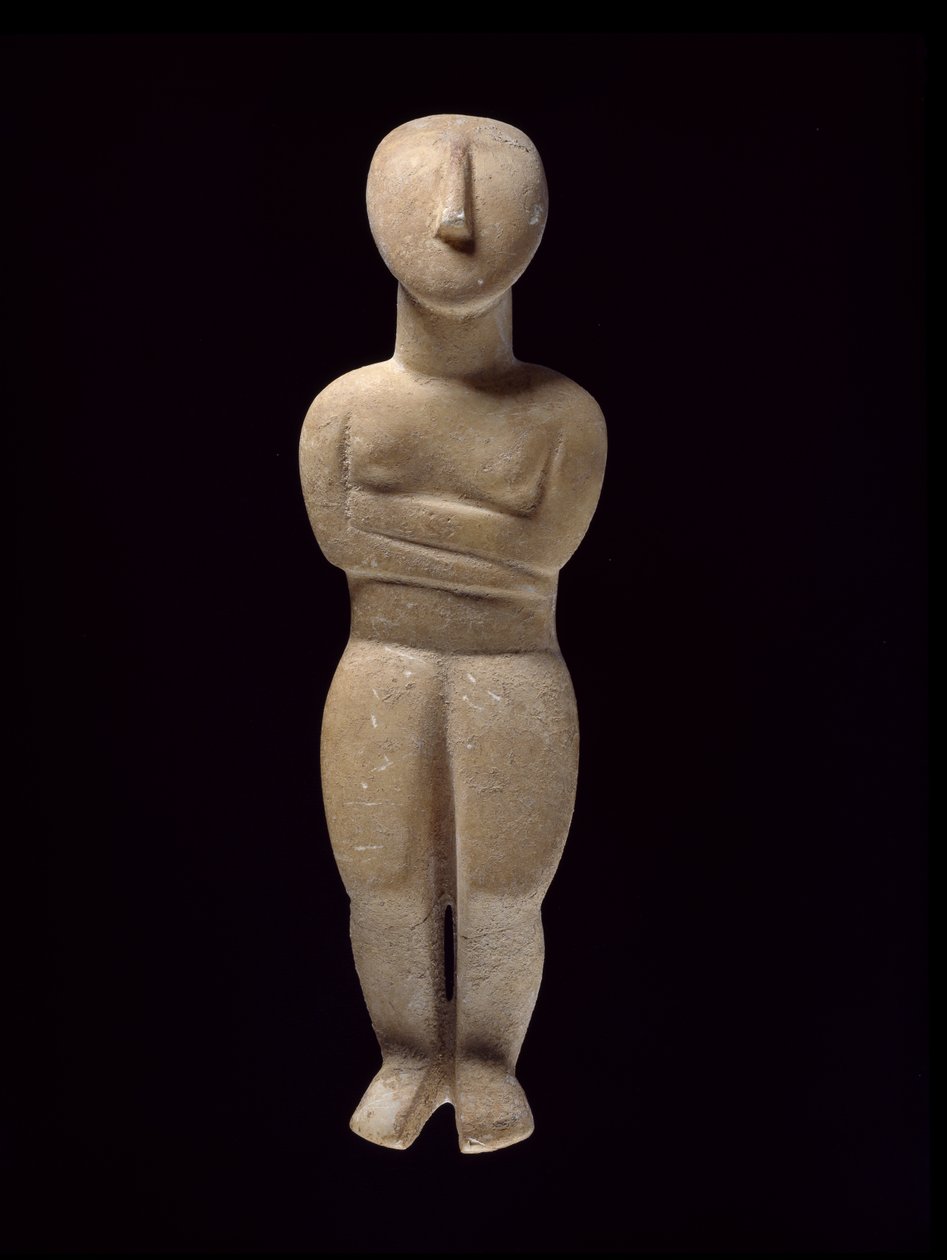 Kiklad Heykelcik, Naxos, MÖ 3000-2000 dolayları (mermer) by Greek