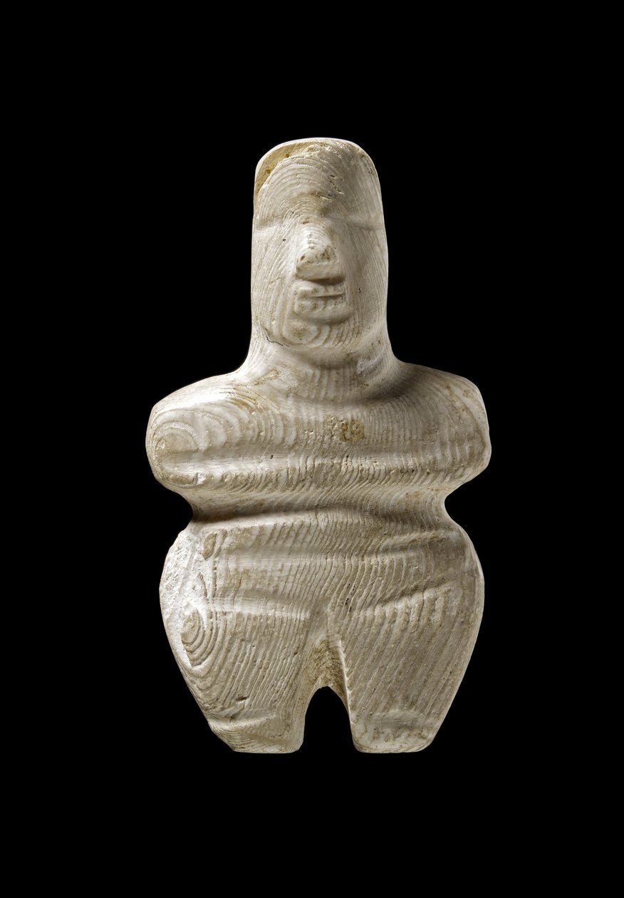 ಸೈಕ್ಲಾಡಿಕ್ ಫಿಗರಿನ್, ನಕ್ಸೋಸ್, c.3000-2000 BC (ಮಾರ್ಬಲ್)ಟರ್ಕ್ by Greek