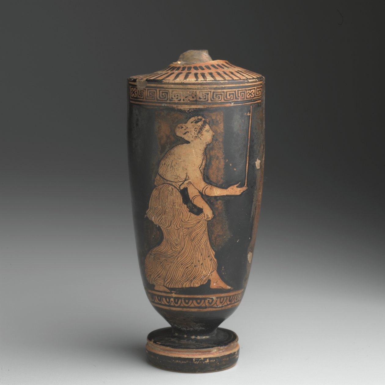Attic Lekythos (sürgülü sırlı çanak çömlek) by Greek