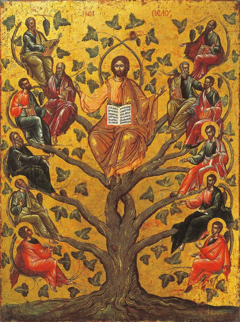Mesih Gerçek Asma simgesi by Greek School