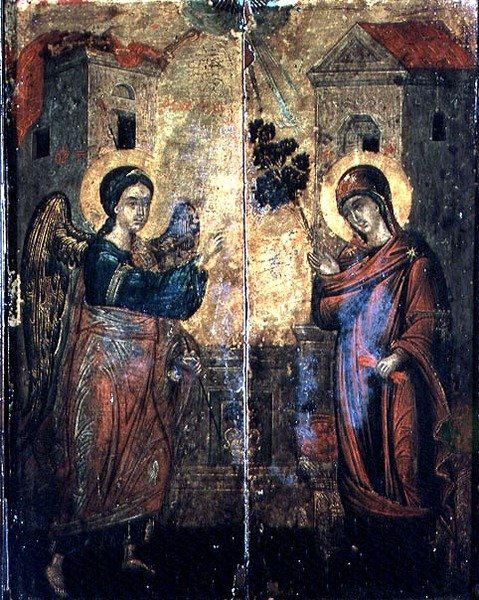 Müjde (iki panelde yağ) by Greek School
