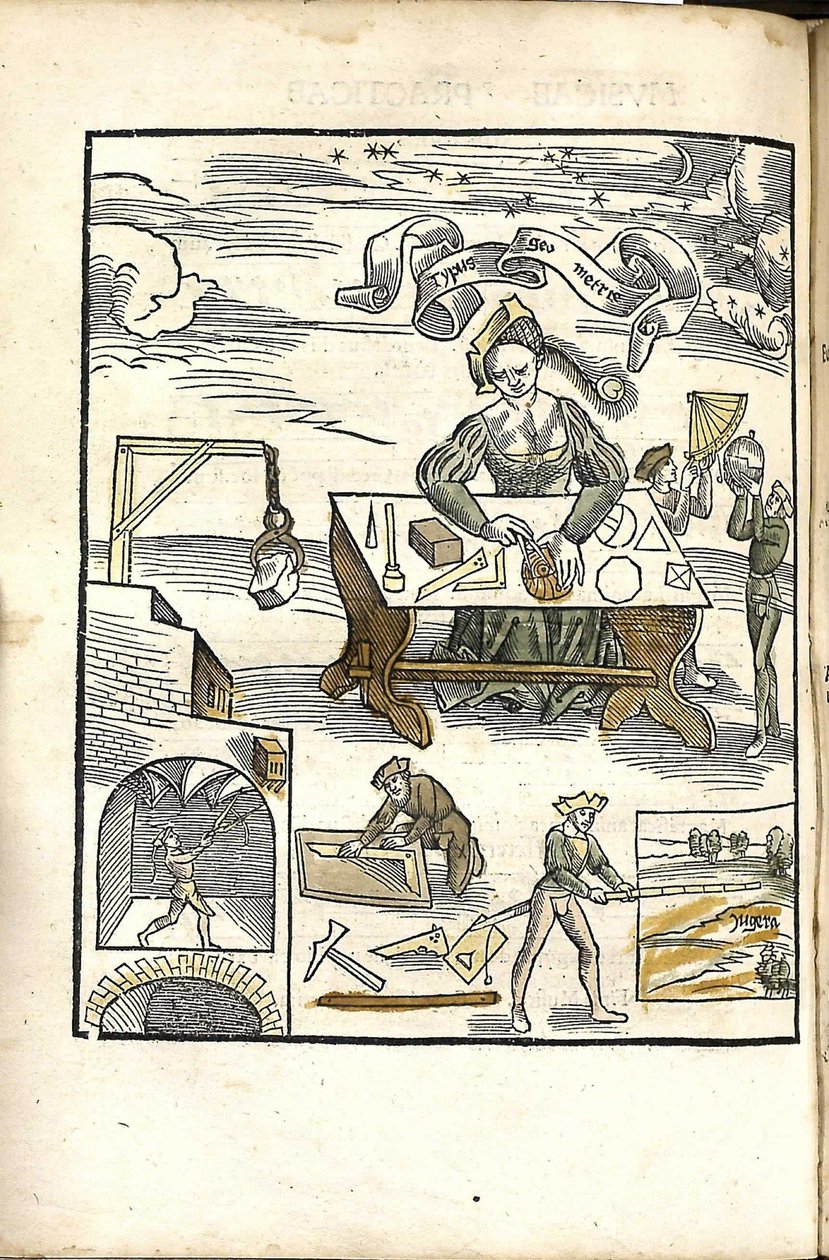margarita felsefi geometri, 1504 by Gregor Reisch