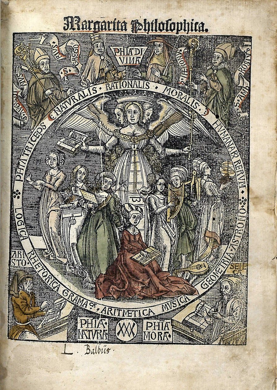 margarita felsefi Başlık sayfası, 1504 by Gregor Reisch