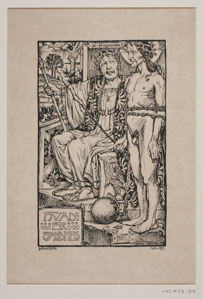 Pilatus için Kristus by Gudmund Hentze