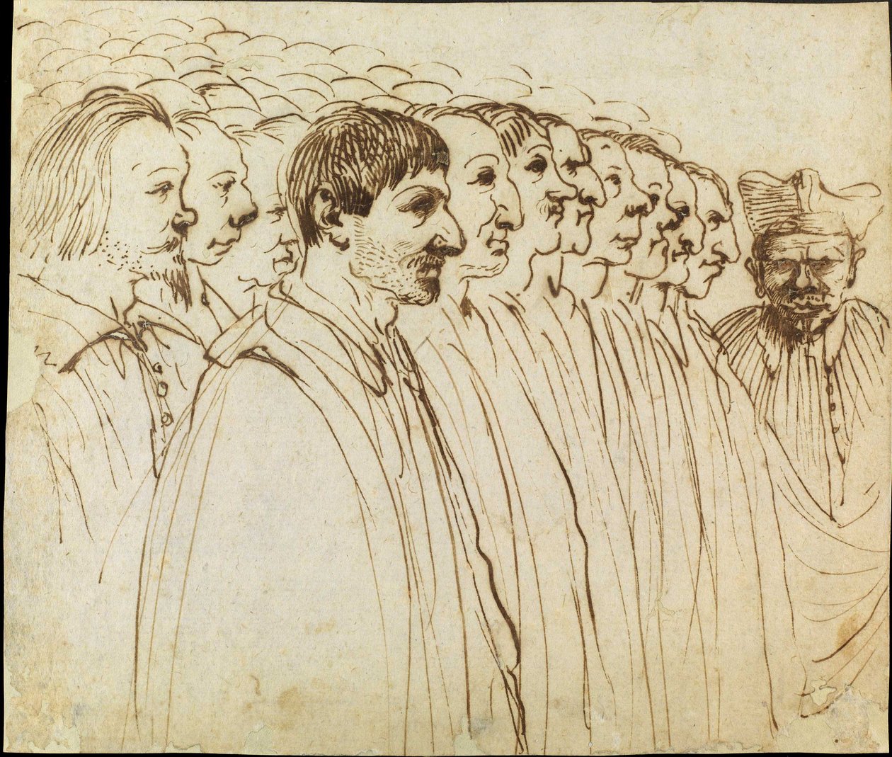 Din adamları karikatürünün gözden geçirilmesi by Guercino