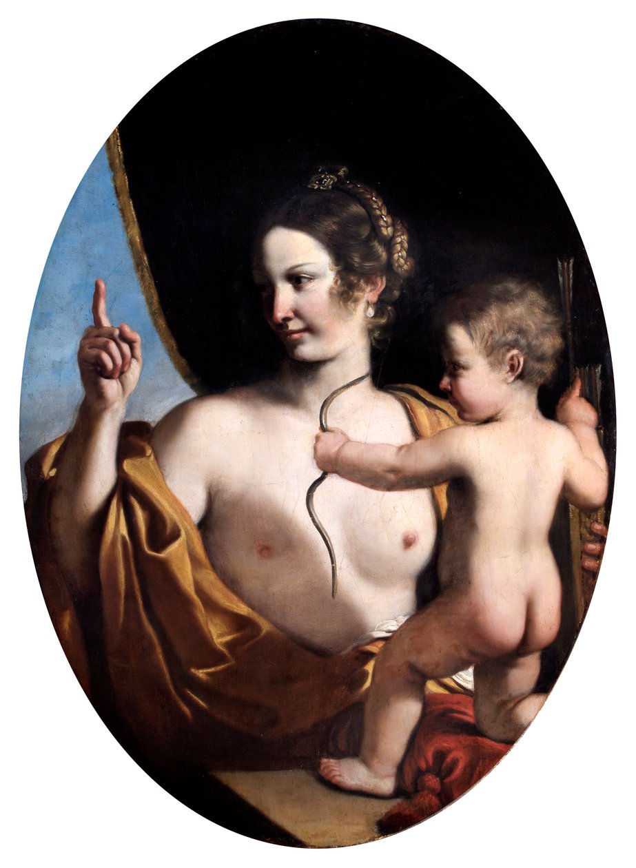 Venüs ve Aşk Tanrısı by Guercino (1591 1666)