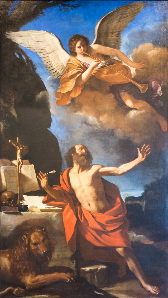 Aziz Jerome'un Vizyonu by Guercino (1591 1666)