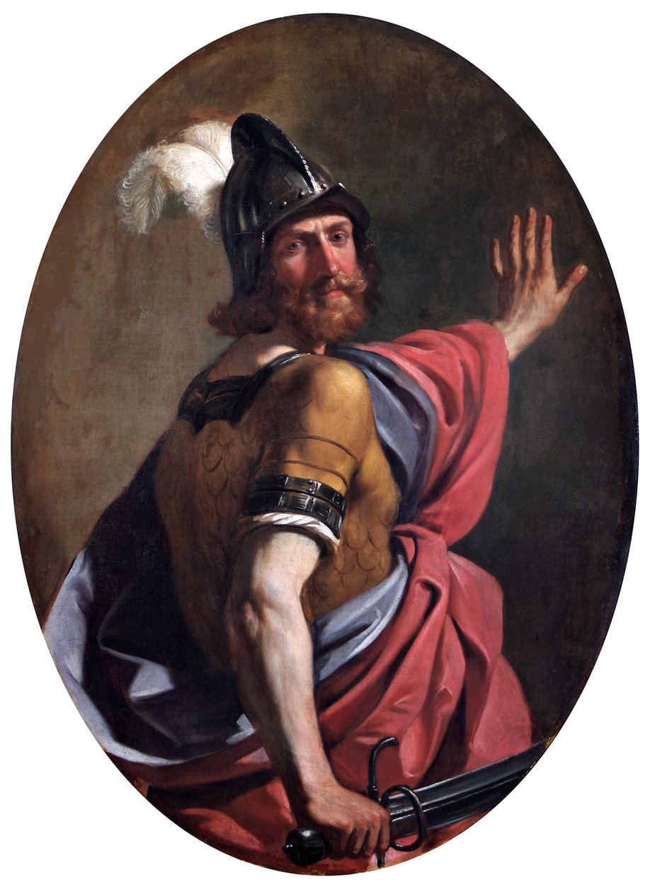 Savaşçı olarak Mars by Guercino (1591 1666)
