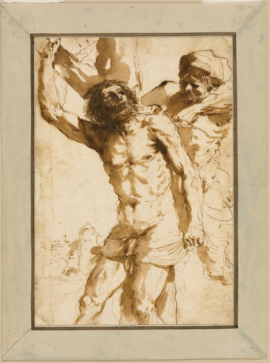 "Aziz Bartholomew'in Şehitliği" Çalışması by Guercino