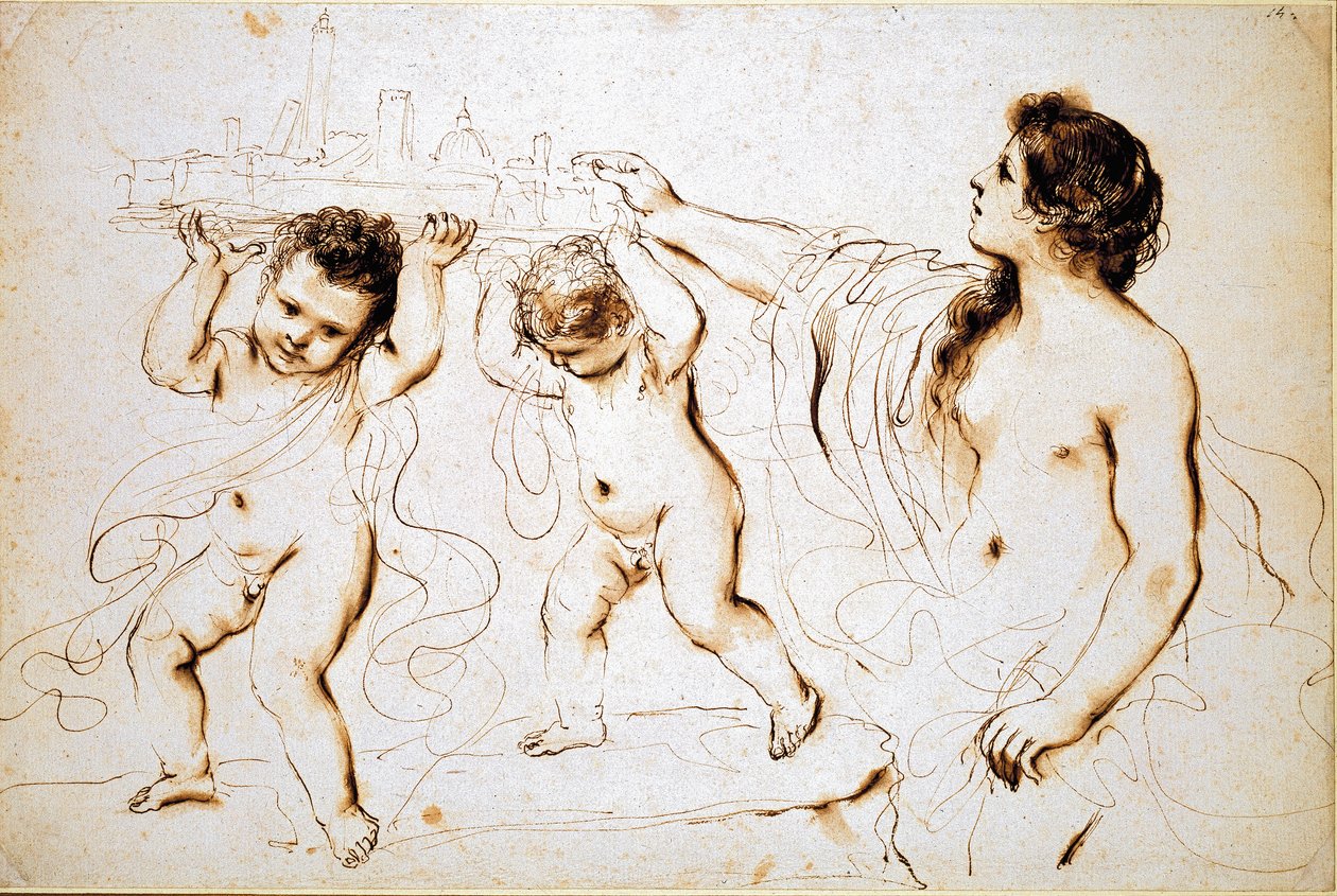 Bologna Şehri Amblemi, 1625-1629 by Guercino