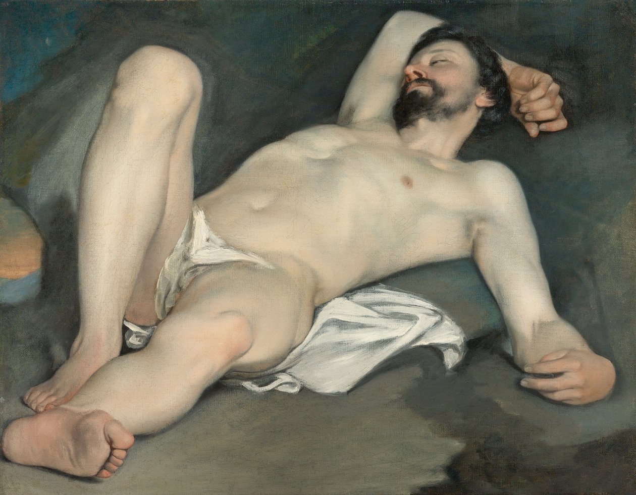 uzanmış erkek çıplak by Guido Cagnacci