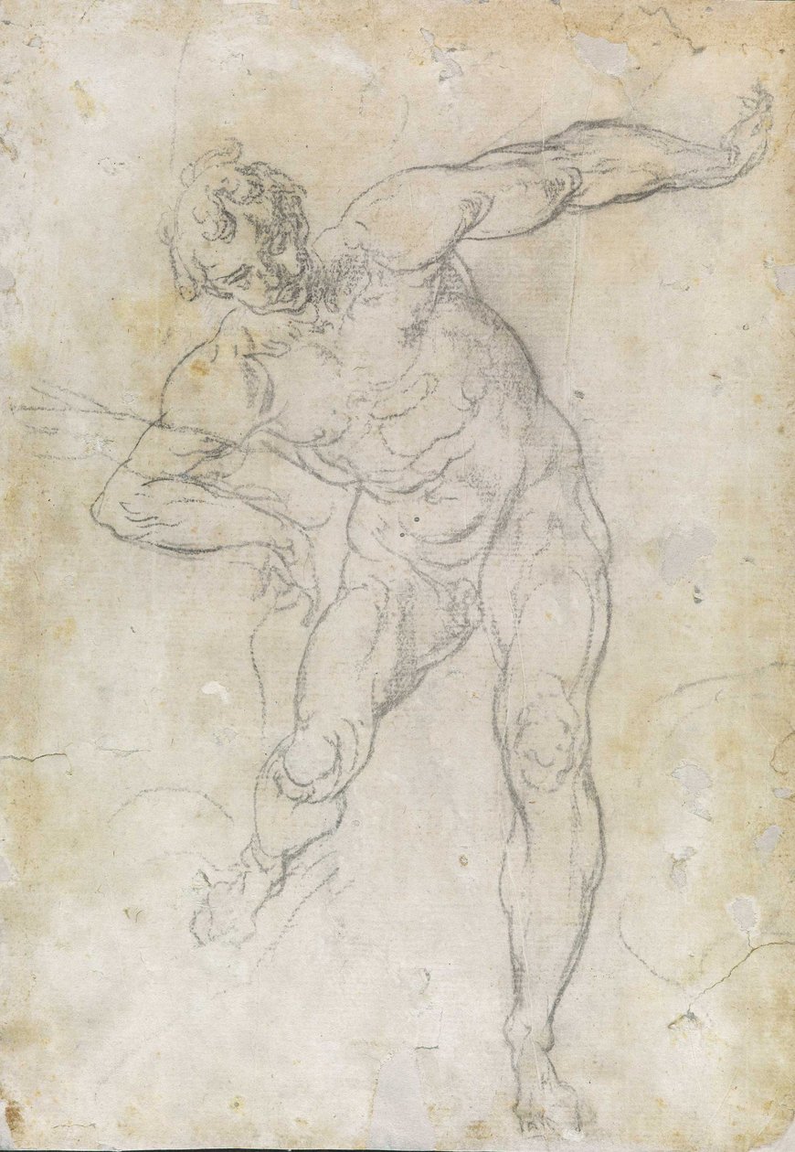 erkek çıplak çalışma by Guido Reni