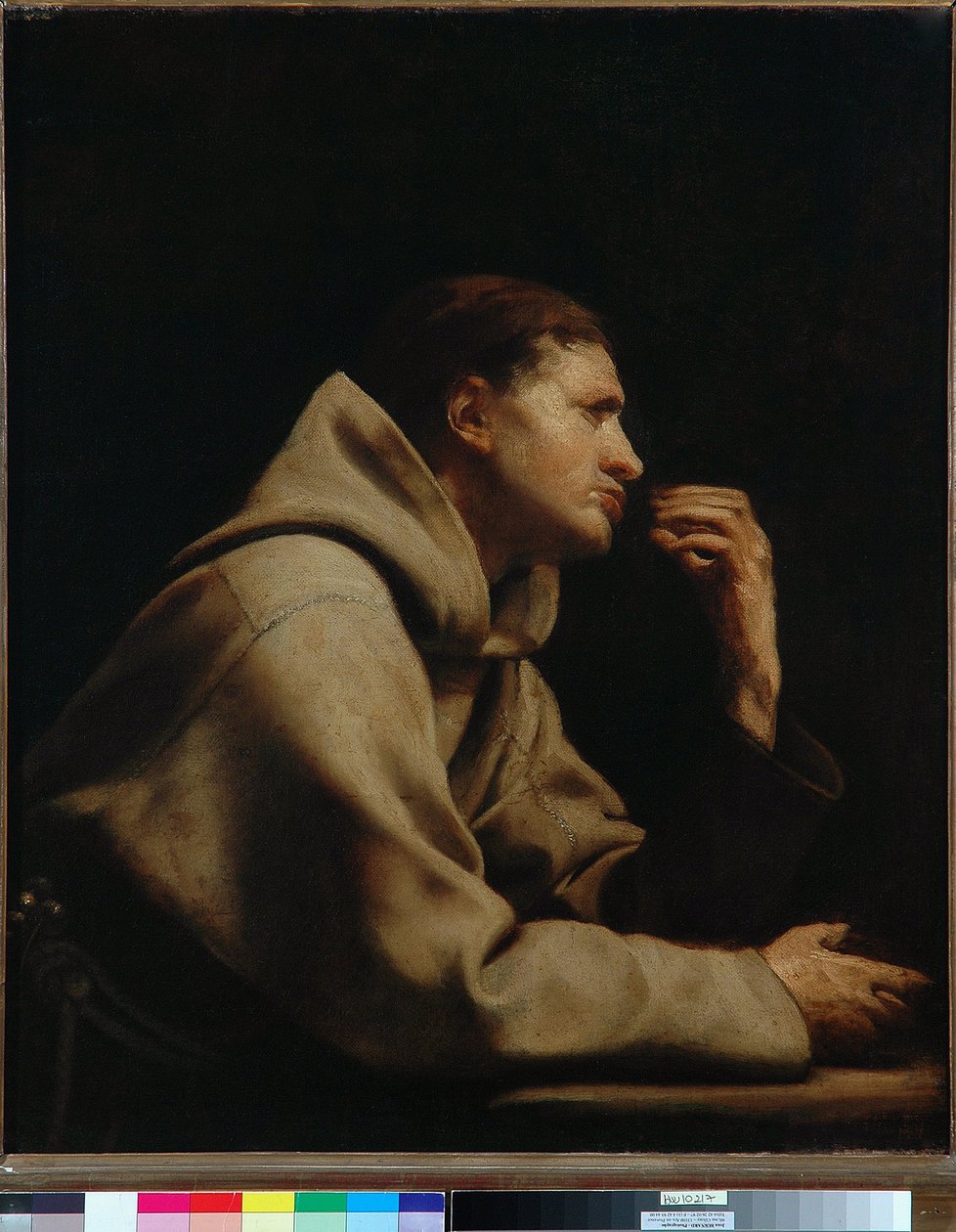 Bir Fransisken (tuval üzerine yağlı boya) by Guido Cagnacci