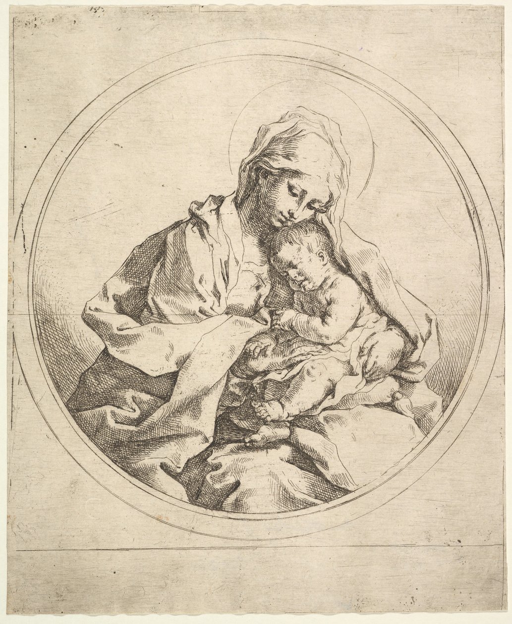 Turdaki Madonna ve Çocuk. by Guido Reni