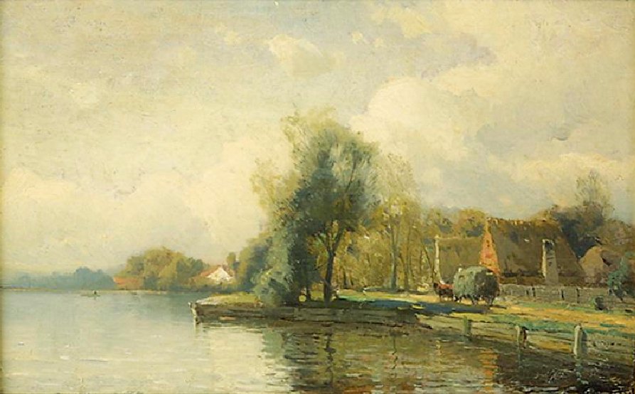 Gölet ile manzara by Gustaf Rydberg