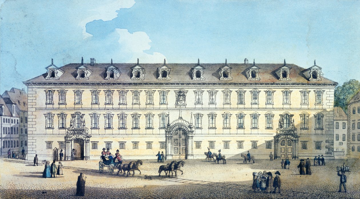 Wallenstein Sarayı, c.1830 by Gustav Friedrich Amalius Taubert