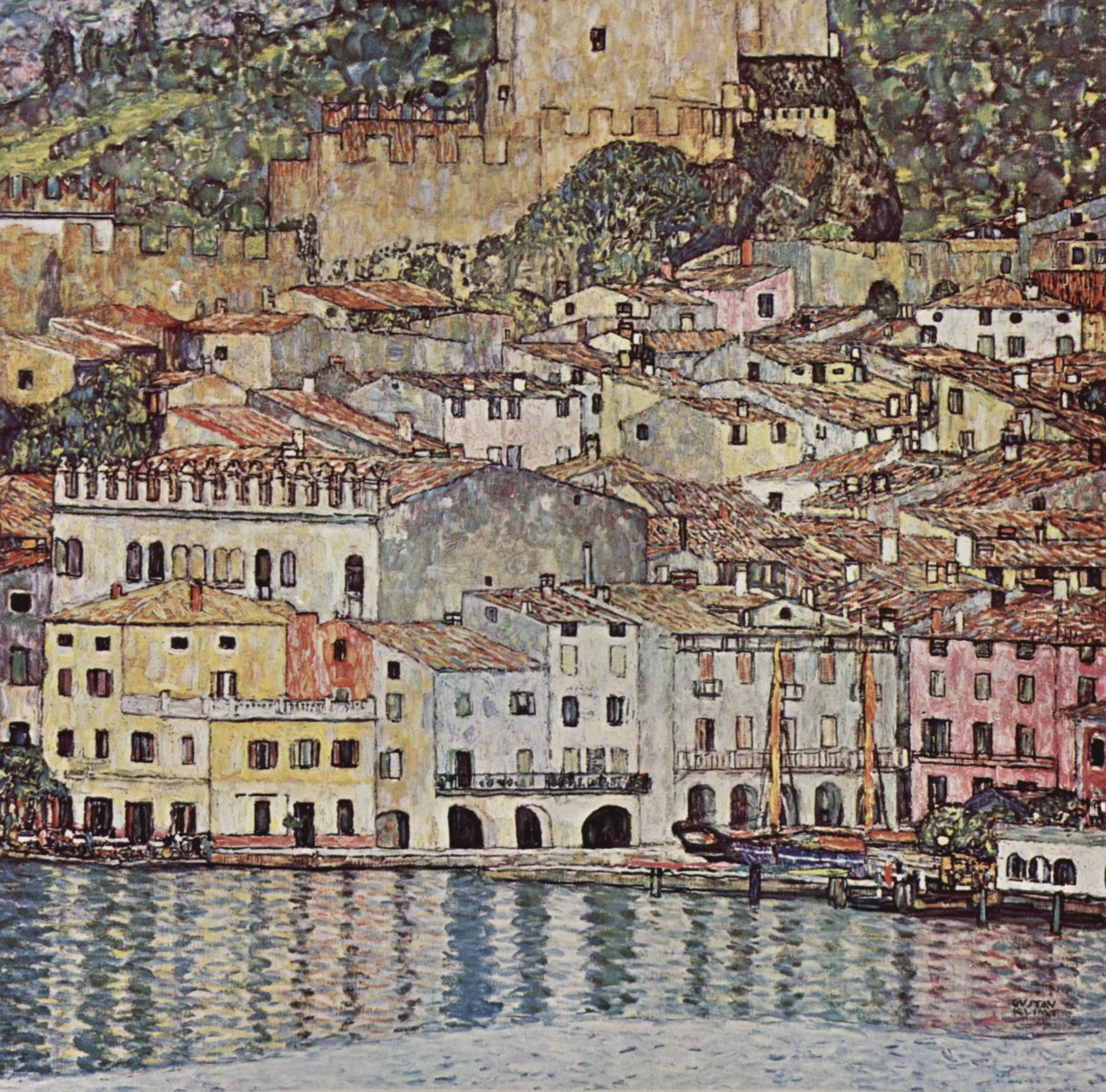 Garda Gölü üzerinde Malcesine by Gustav Klimt