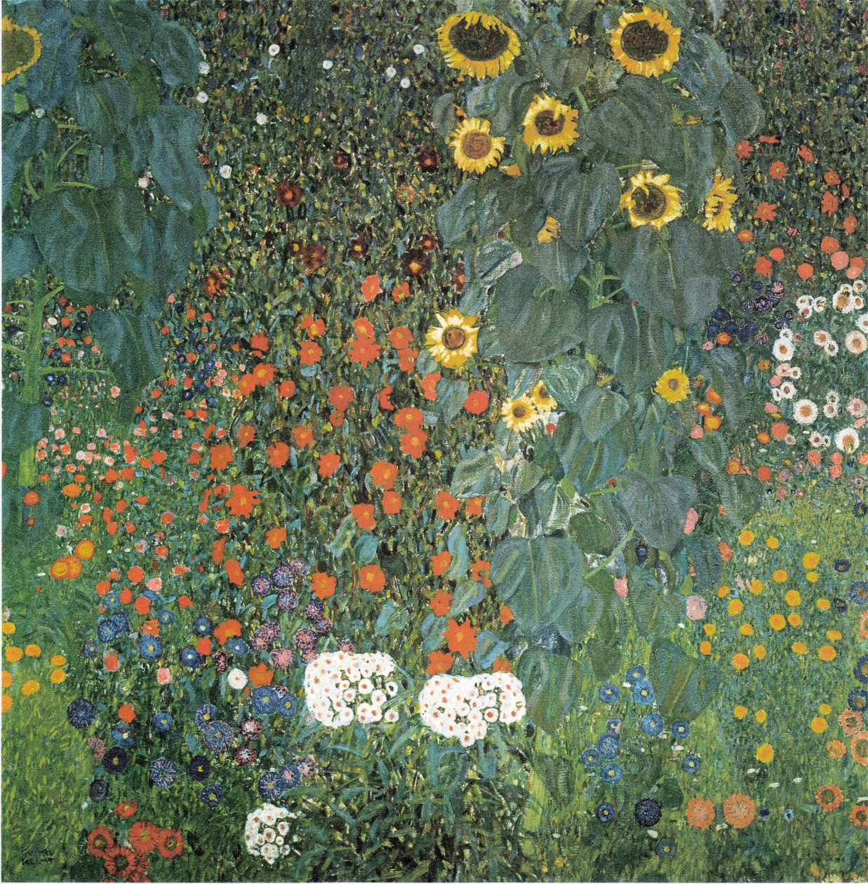 Ayçiçeği ile yazlık bahçe by Gustav Klimt