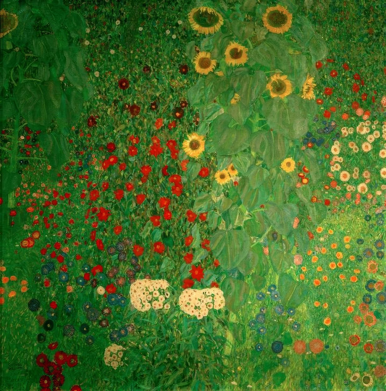 Ayçiçeği ile yazlık bahçe by Gustav Klimt