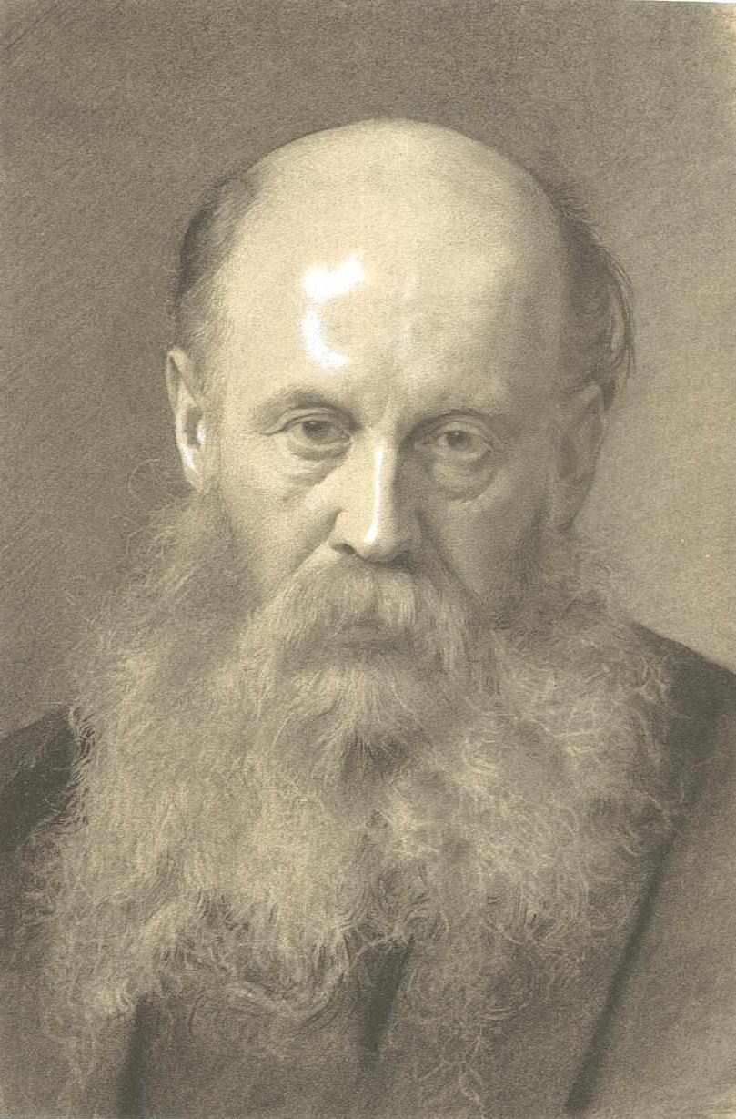 Önden sakallı bir adamın yarım boy portresi by Gustav Klimt