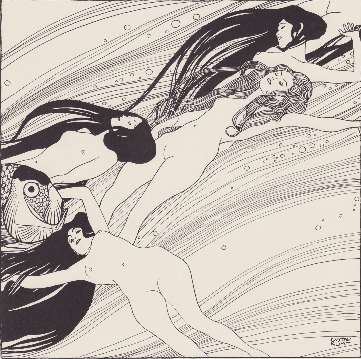 balık kanı by Gustav Klimt