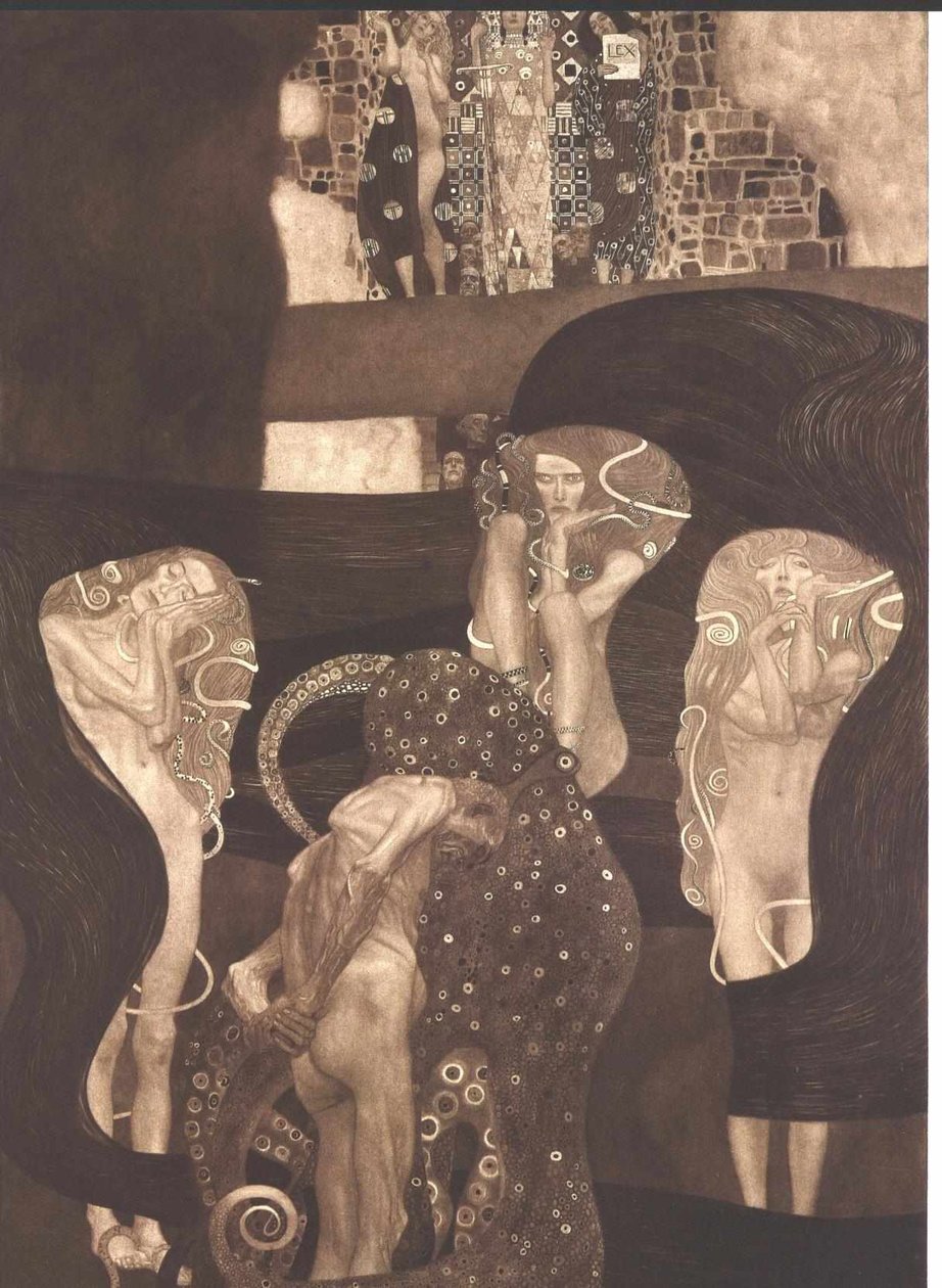 Hukuk - 1945 yok edildi by Gustav Klimt