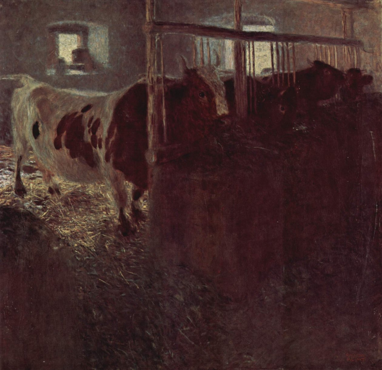 Ahırdaki inekler by Gustav Klimt
