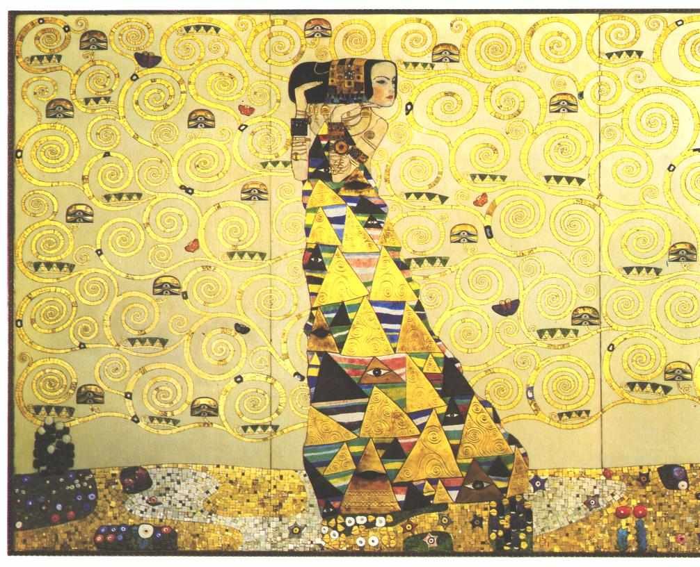 Klimt - Stoclet Frizi için çalışma şablonu - Beklenti by Gustav Klimt