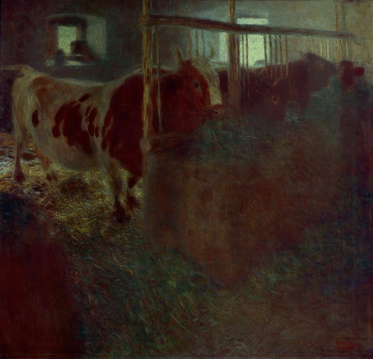 Ahırdaki inekler by Gustav Klimt
