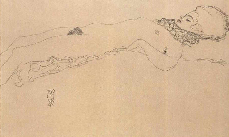 yalan eylemi by Gustav Klimt