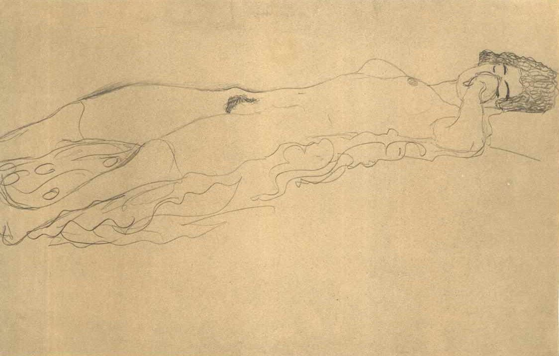Sağa yalan söylemek by Gustav Klimt