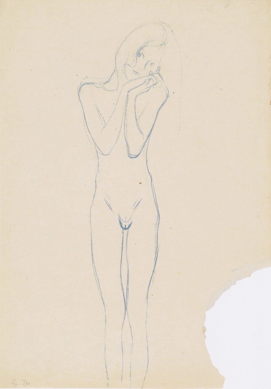 önden çıplak by Gustav Klimt