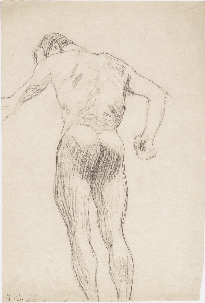 Erkek geri sola hareket by Gustav Klimt