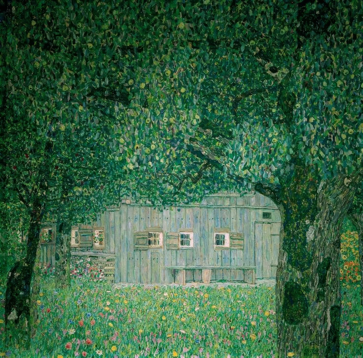 Yukarı Avusturya çiftlik evi by Gustav Klimt