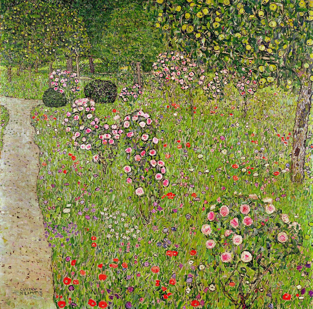 Güllü meyve bahçesi by Gustav Klimt